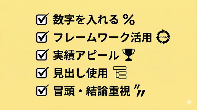 評価を上げる5つのテクニック