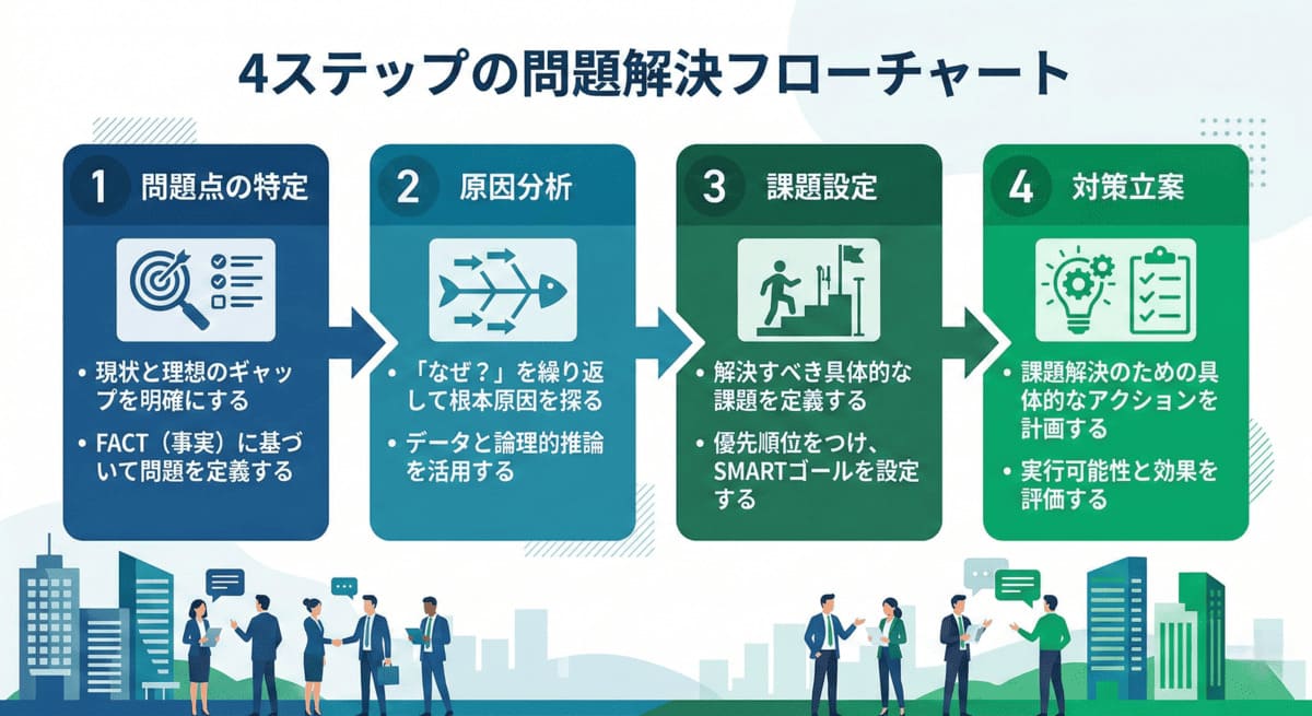 ケーススタディでの書き方4ステップ