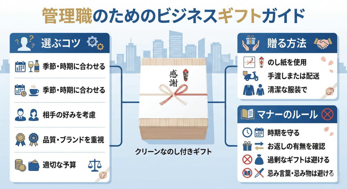 接待の手土産の選び方・渡し方・マナーを解説する図解