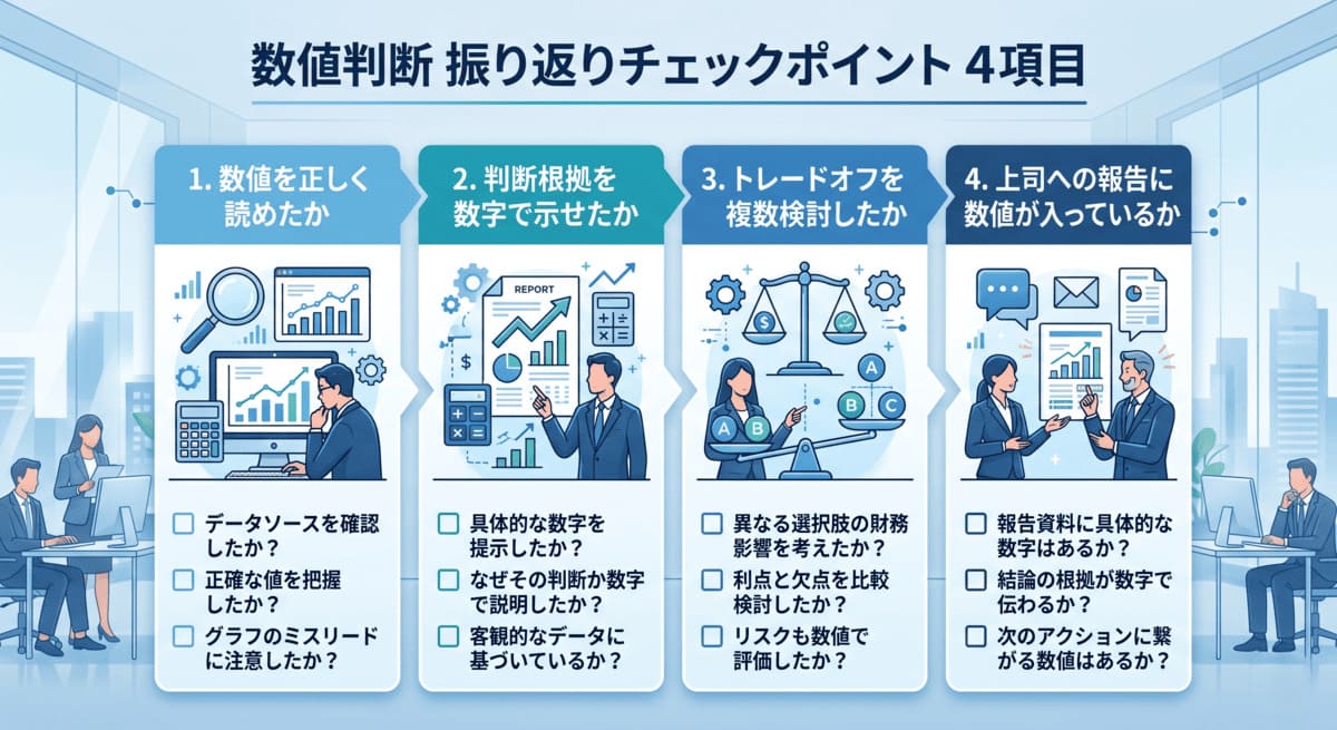インバスケット数値判断問題の振り返りチェックポイント