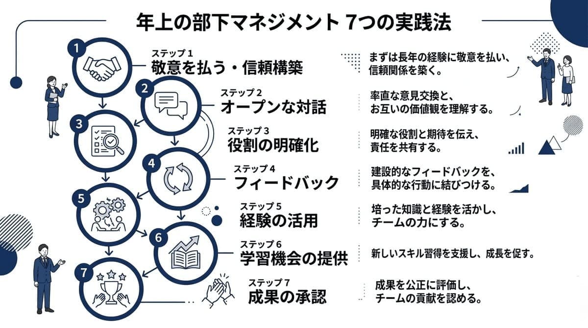 年上部下との信頼構築のための90日プランのタイムライン図