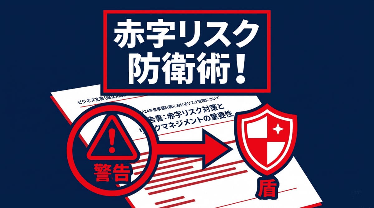 昇格論文のリスク対応の書き方を解説するアイキャッチ
